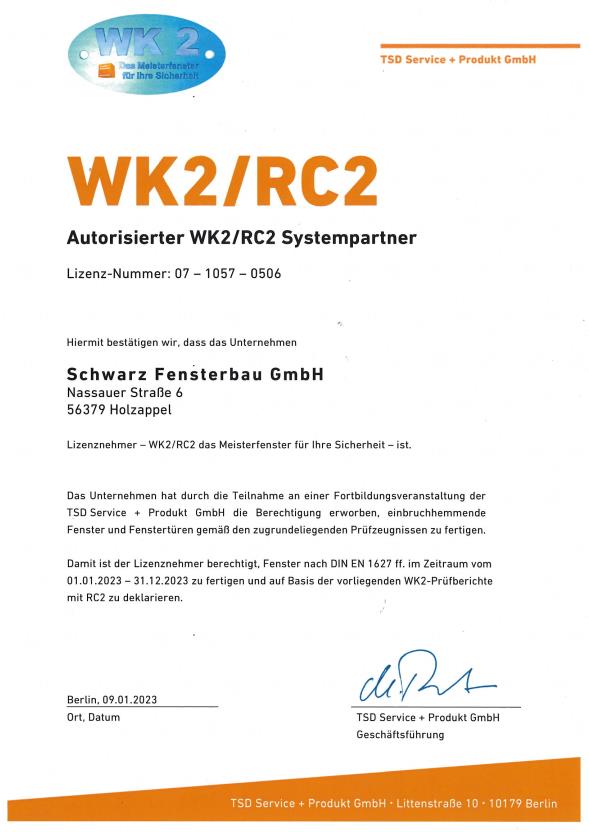 Autorisierter Systempartner WK2/RC2
